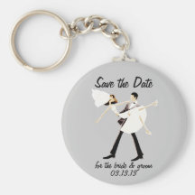 Save the Date for the bride & groom Keychain