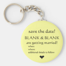 save the date keyring key chains