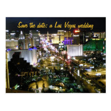 Save the Date Las Vegas Wedding Plans Post Card