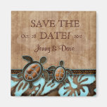 Save the Date Magnet Cute Turtle Beach Wedding BB