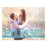 Save The Date Photo Cute Flat Announcement Card