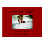 Save the Date, Red Postcard