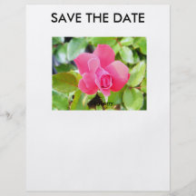 "SAVE THE DATE"  RED ROSE  FLYER