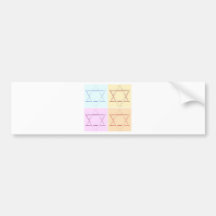 Save the Date/Star of David Bumper Stickers