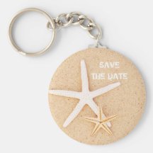 Save the Date Starfish Keychain