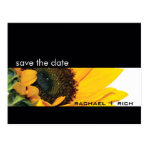 SAVE THE DATE :: sunflower Postcard