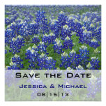 Save the Date Texas Bluebonnets Floral invitations
