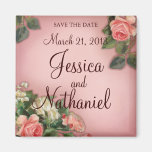 Save the Date Vintage Roses Refrigerator Magnets