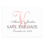 Save the Date Wedding Monogram Announcement Card Post Card