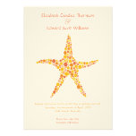 Save the Date Wedding Orange Starfish Announcement
