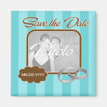 Save the Date with Wedding Bands Magnet