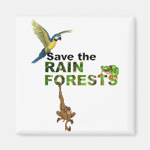 Save the Rainforests Refrigerator Magnets