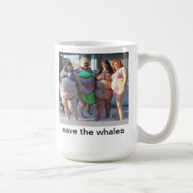 save the whales coffee mug