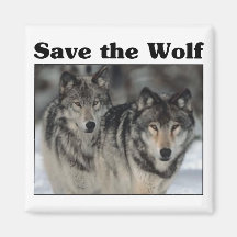 Save the Wolf Refrigerator Magnets