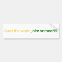 Save the world bumper sticker