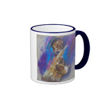 Sax player mug