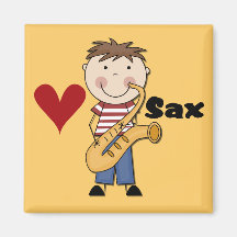 Saxophone - Male Tshirts and Gifts Refrigerator Magnet