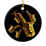 Saxophone Mania Band Photo ornaments