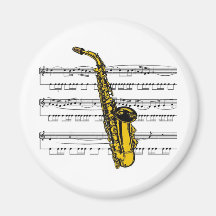 Saxophone musical 13 B Refrigerator Magnet