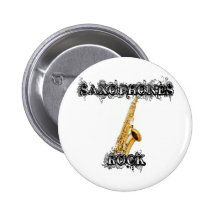 Saxophones Rock Button