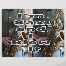 saxy and I blow it middle  double solid player pic Full Color Flyer