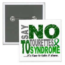 Say No To Tourette's Syndrome Button
