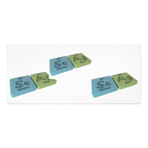 Scag as Sc Scandium and Ag Silver Customized Rack Card