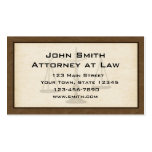 Scales of Justice Tan Business Card