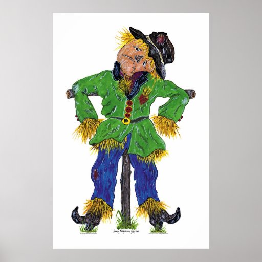 Scarecrow Watercolor Customisable Print