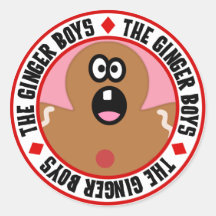 Scared Gingerbread Man Cookie Round Sticker