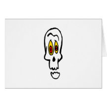 Scared Skeleton Cards