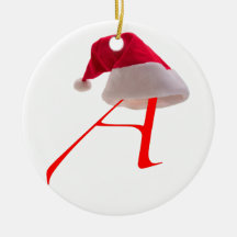 Scarlet Letter A / Atheism Christmas Tree Ornament