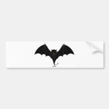 Scary Black Bat Bumper Stickers