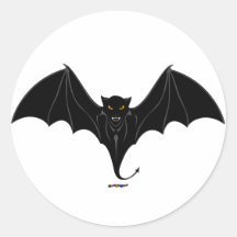 Scary Black Bat Stickers