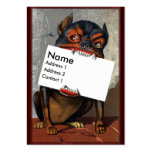 Scary Dog with Card in Mouth Vintage Business Cards