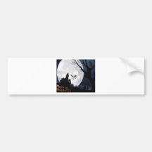 Scary Halloween design Bumper Stickers