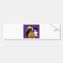 Scary Halloween design Bumper Stickers