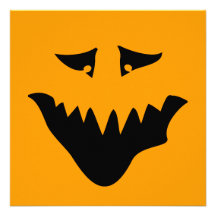 Scary Monster Face. Black. Announcement