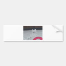 scary snowman bumper sticker