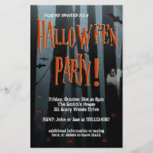 Scary Woods Halloween Party Flyer