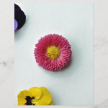 Scattered Flowers on white background Flyer Design