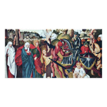 Scene Aggsbach Altar: Crucifixion By Breu D. Ä. Jö Photo Card