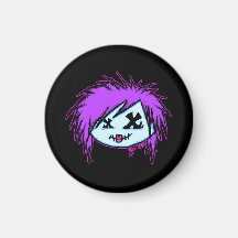 Scene Zombie (on dark background) Fridge Magnet