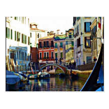 Scenic Italian Gondola Canal Postcards