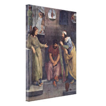 Schadow Wilhelm - Josephs dream interpretation Stretched Canvas Print