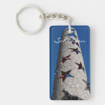 Schengen Monument Key Chain Rectangular Acrylic Keychain