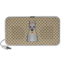 Schnauzer Cartoon iPod Speaker