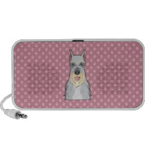 Schnauzer Cartoon Travel Speakers