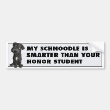 Schnoodle (Black) Honour Bumper Sticker