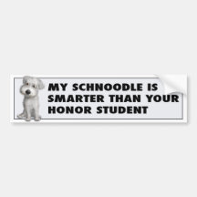 Schnoodle (White) Honour Bumper Sticker